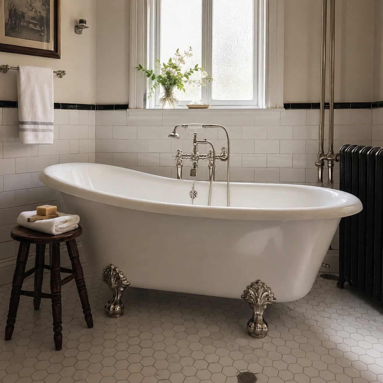 A Clawfoot Tub on Nickel Feet