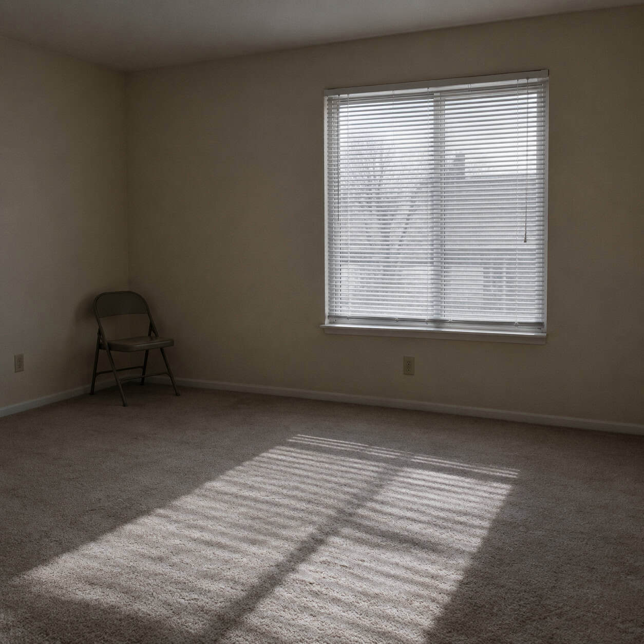 Bare Windows With Nothing But the Landlord's Blinds