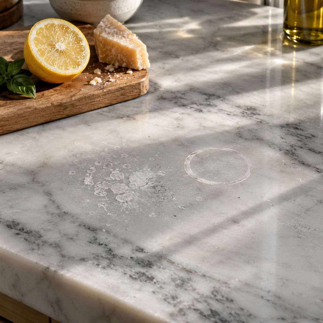 Polished Carrara Marble on the Main Island