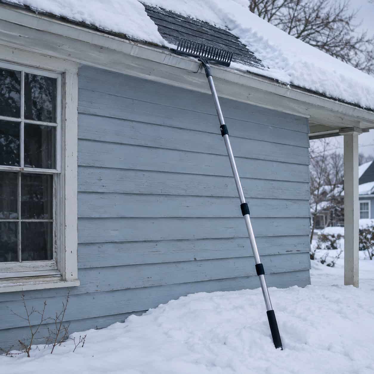 A Telescoping Roof Rake