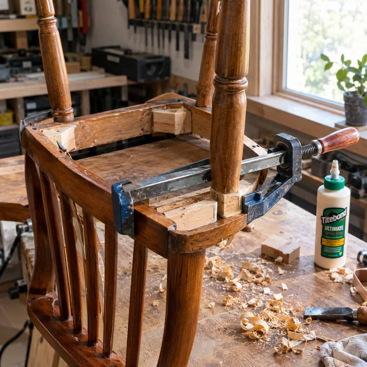 A Matched Set of Wooden Dining Chairs