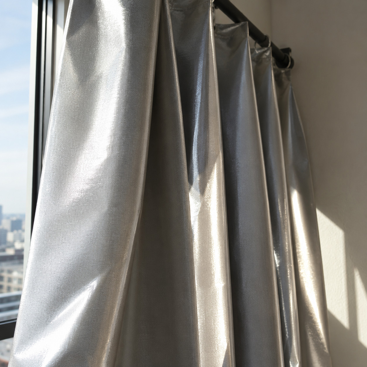 Shiny Faux-Silk Polyester Panels
