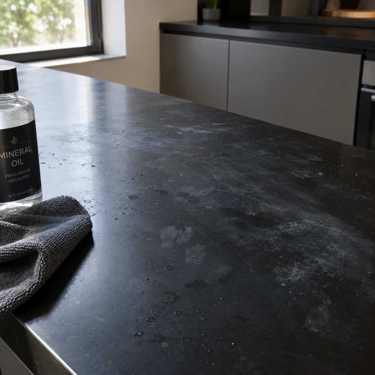 Matte Black and Honed Jet-Black Surfaces