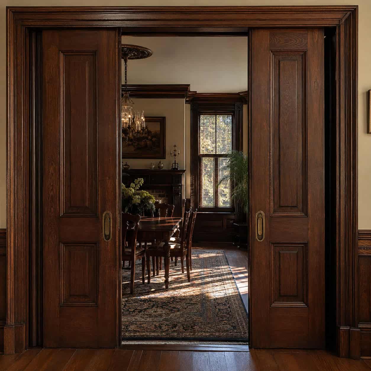 Pocket Doors on Floor-Track Rollers