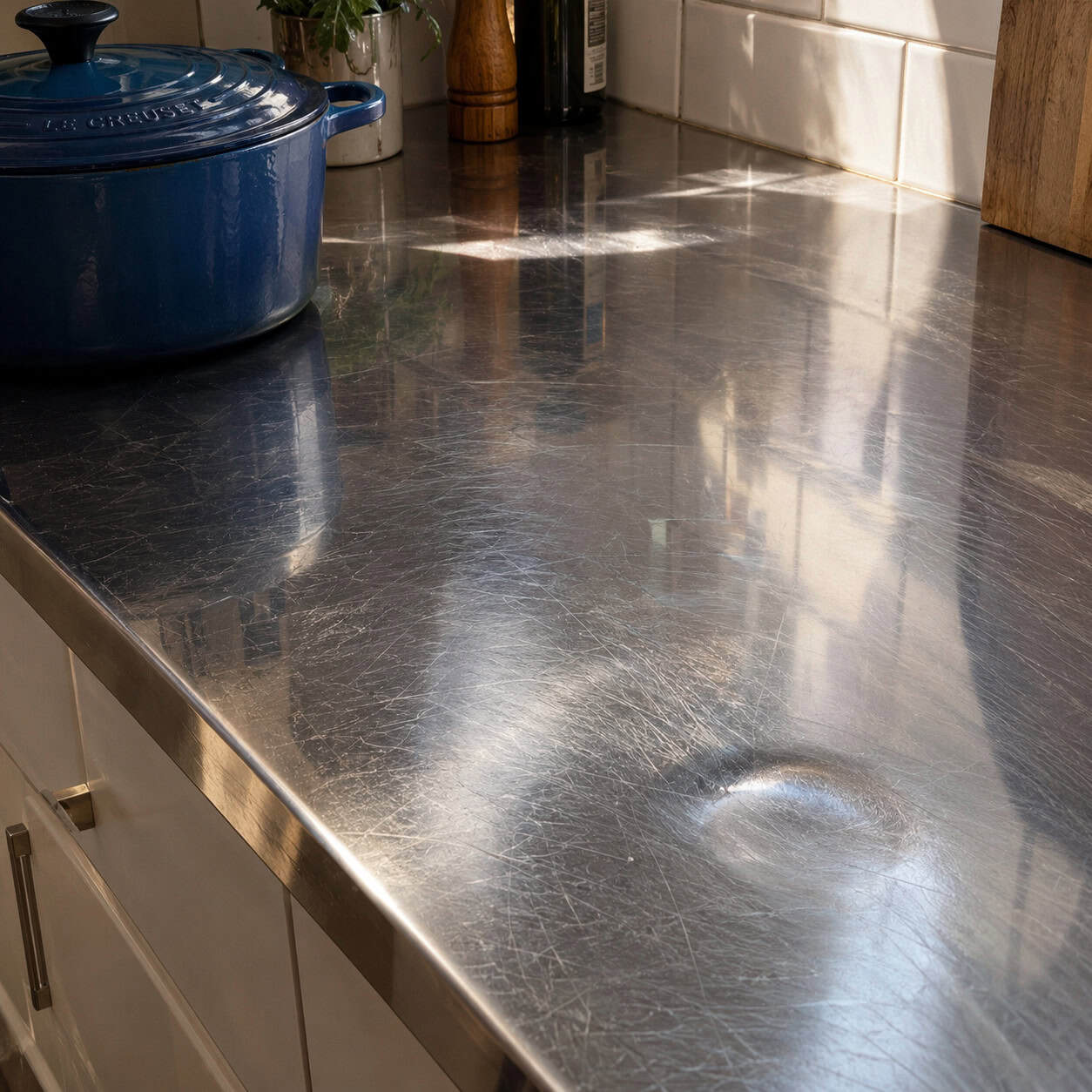 Stainless Steel Counters in a Home Kitchen