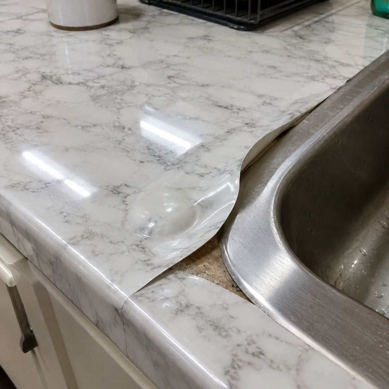 Peel-and-Stick Marble Film and Countertop Paint Kits
