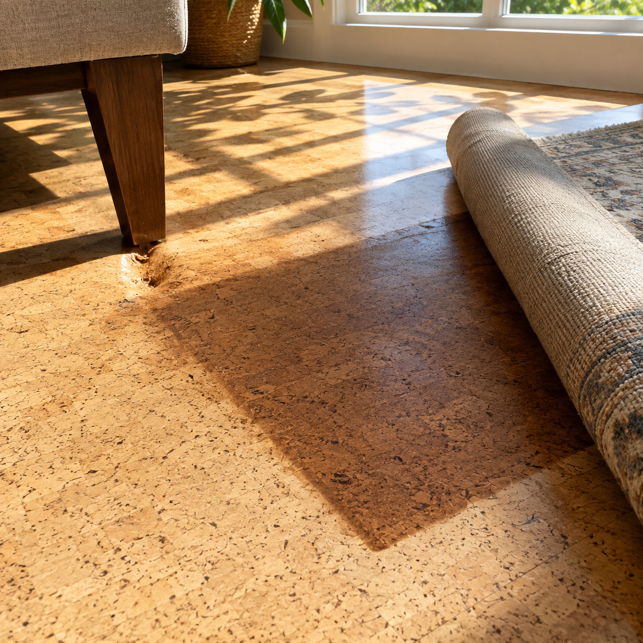 Cork in a Sun-Drenched Room