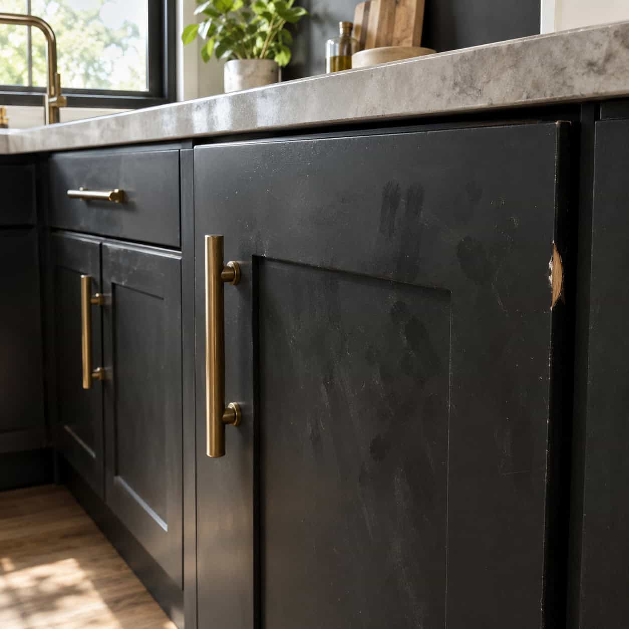 Matte Black Cabinets