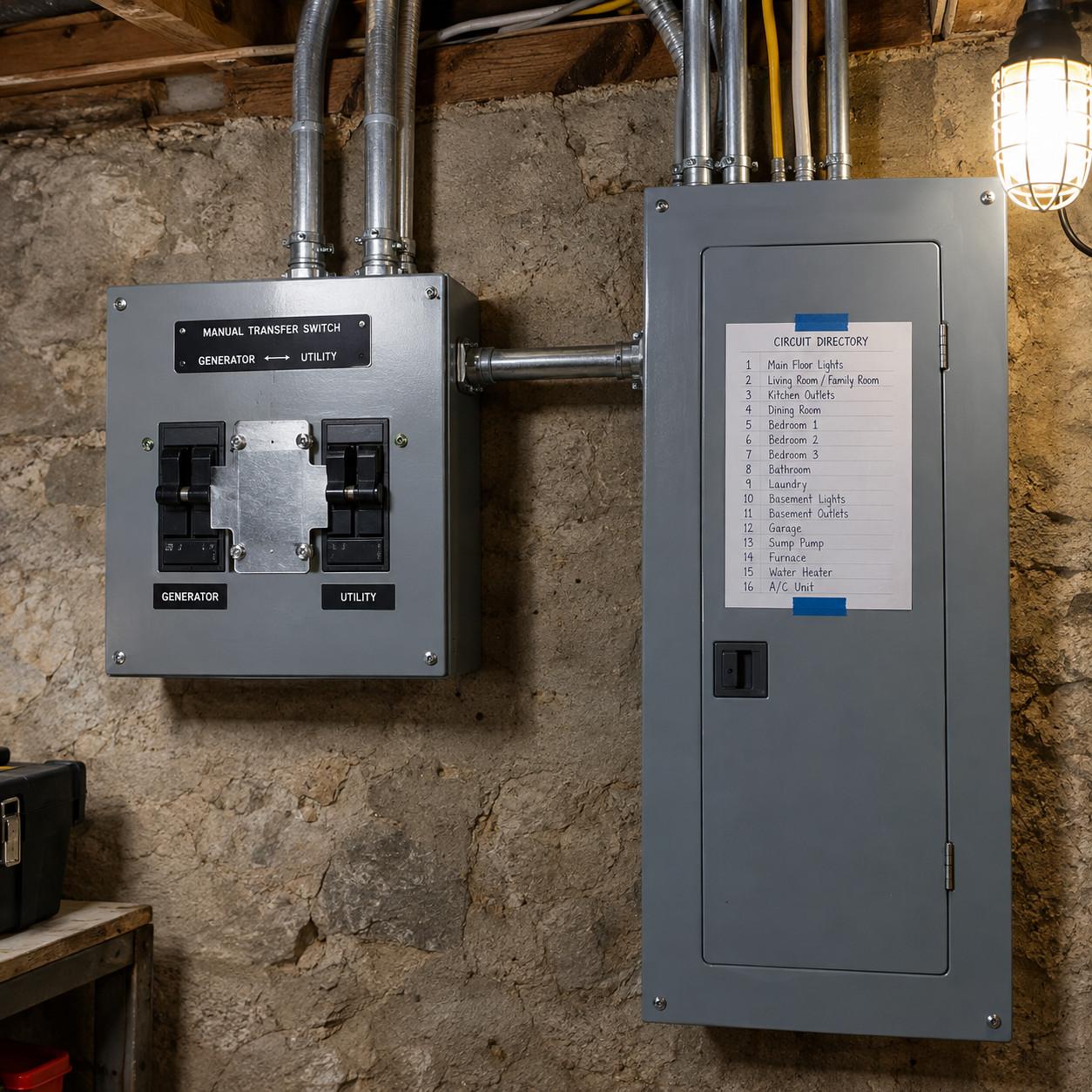 A Transfer Switch or Interlock If You Own a Generator