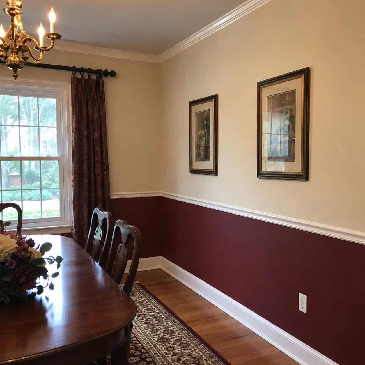 Chair Rail With Two-Tone Paint