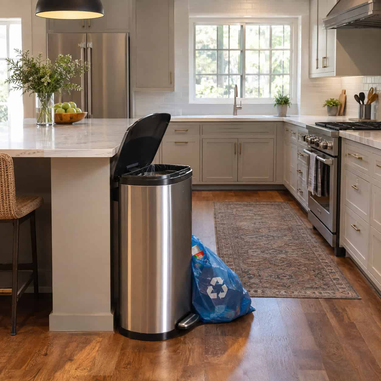 No Pull-Out Trash Cabinet