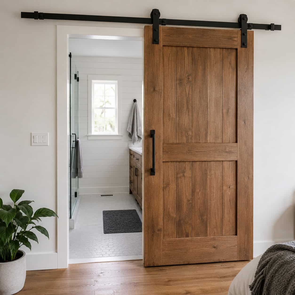 Sliding Barn Doors on Exposed Track