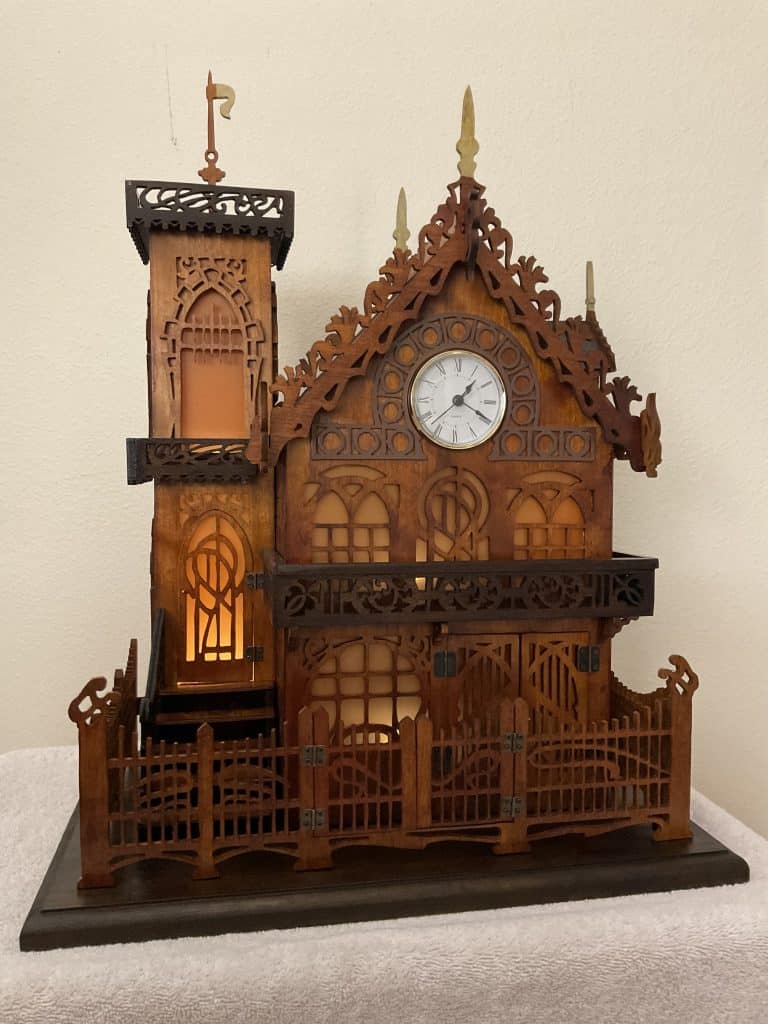 A Scroll-Sawn German Chateau Clock, Three Months in the Making