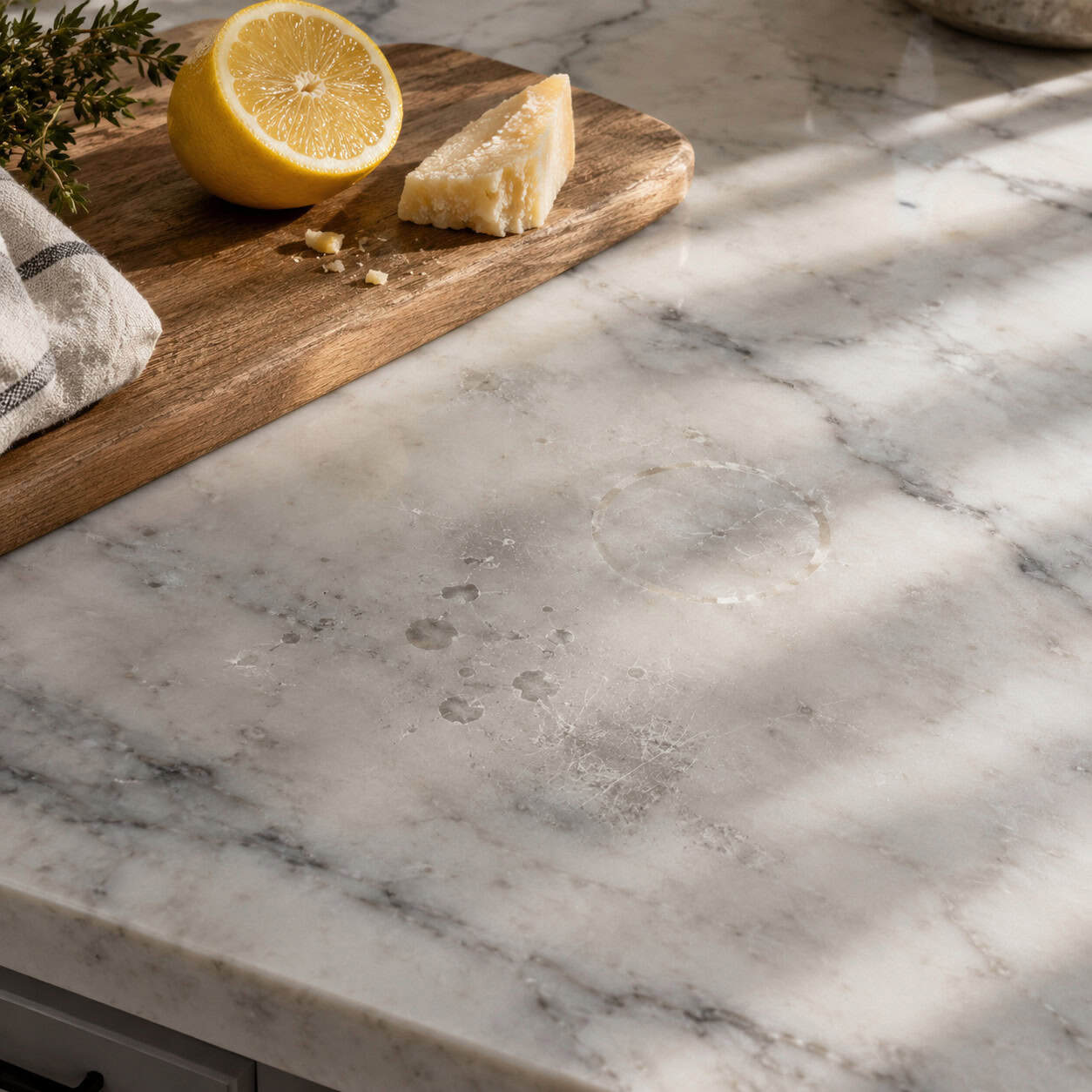 Polished Carrara Marble on the Main Island