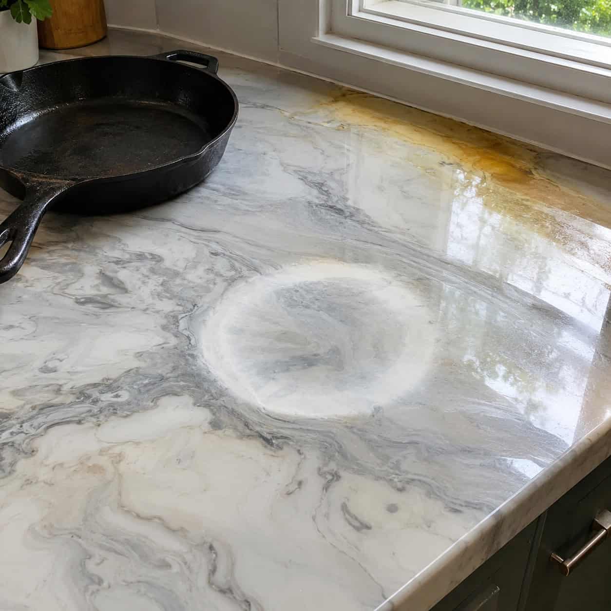 The DIY Epoxy Pour-On 'Faux Marble' Countertop