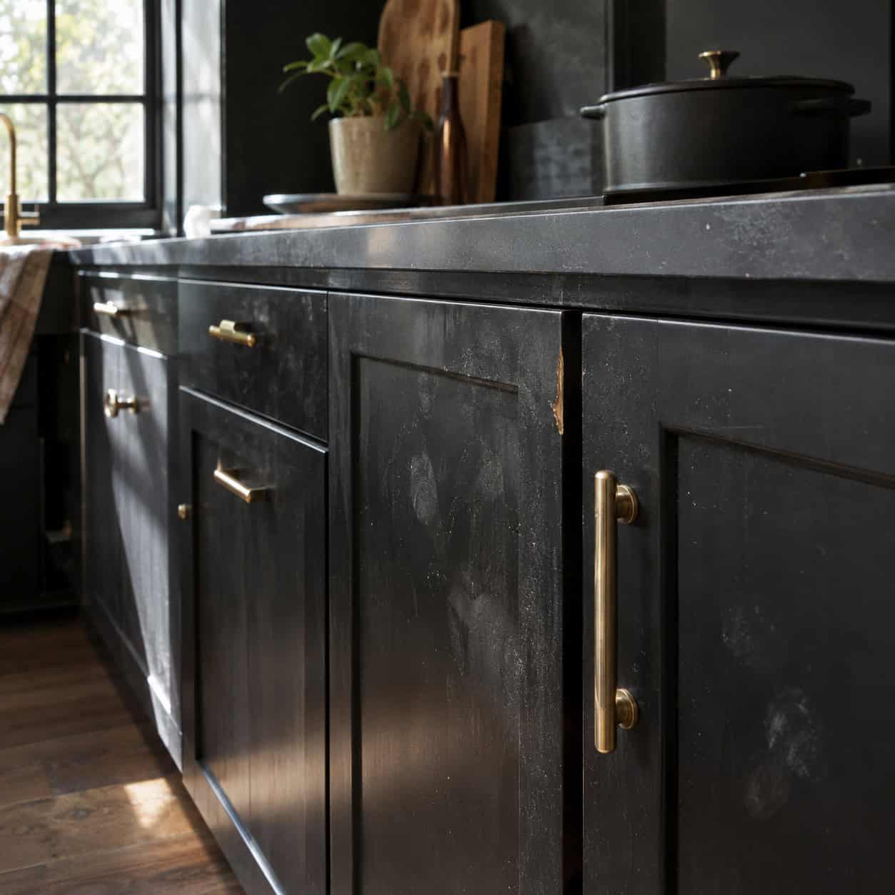 Matte Black Cabinets
