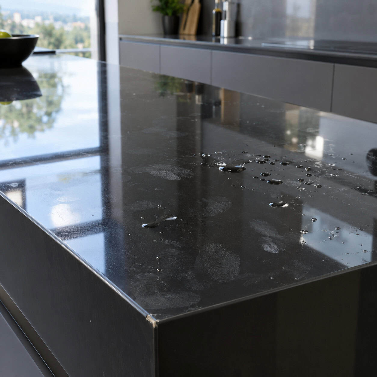 Back-Painted Glass Countertops