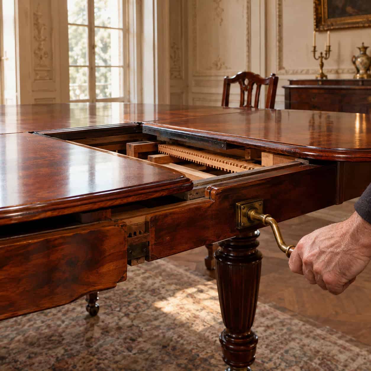 The Wind-Out Extension Table and Its Crank