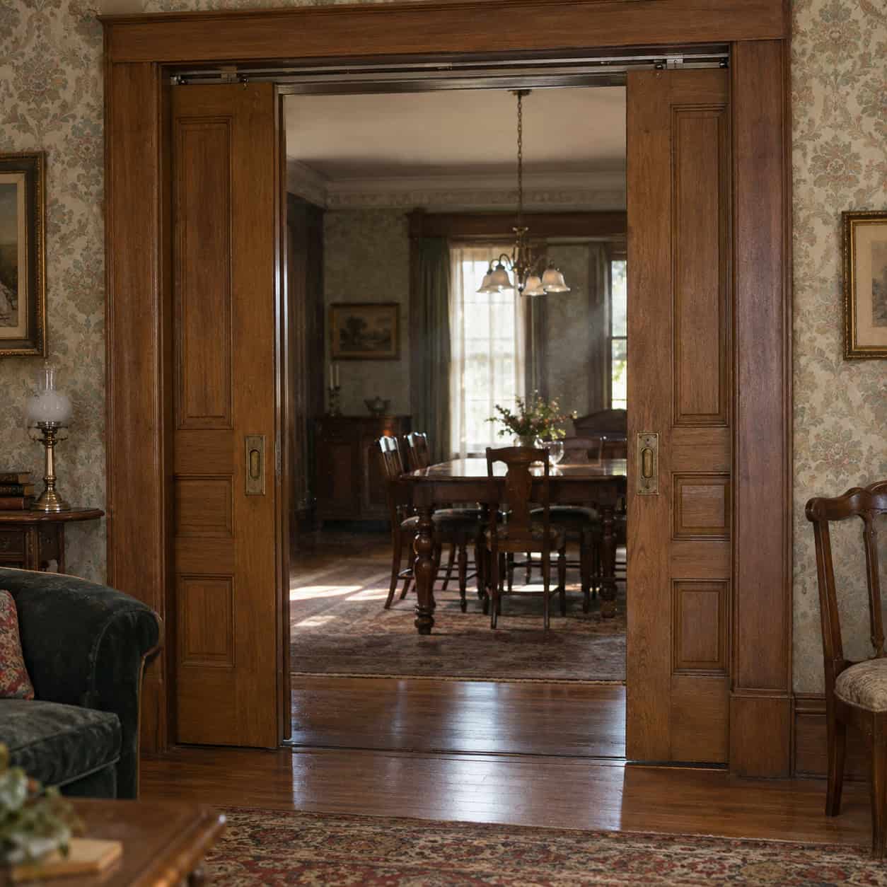 Pocket Doors Between the Parlor and the Dining Room