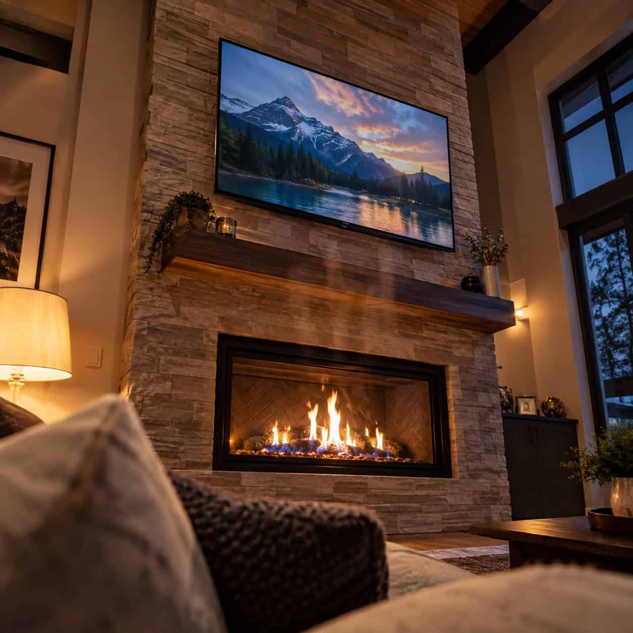 Mounting the TV Above the Firebox