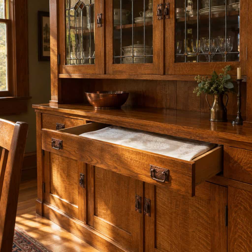 The Built-In Buffet With Long Linen Drawers