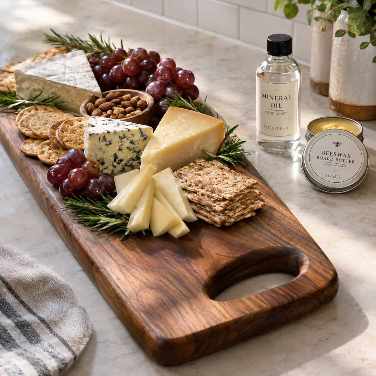 The Serving Board With a Cut-In Handle