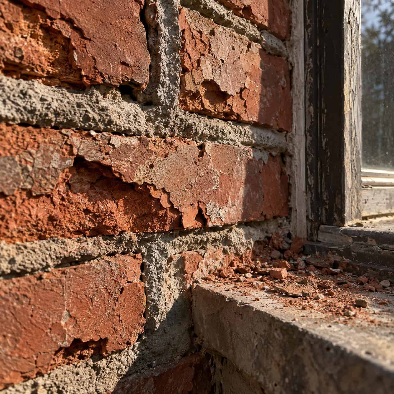 Portland Cement Repointing on Soft Old Brick
