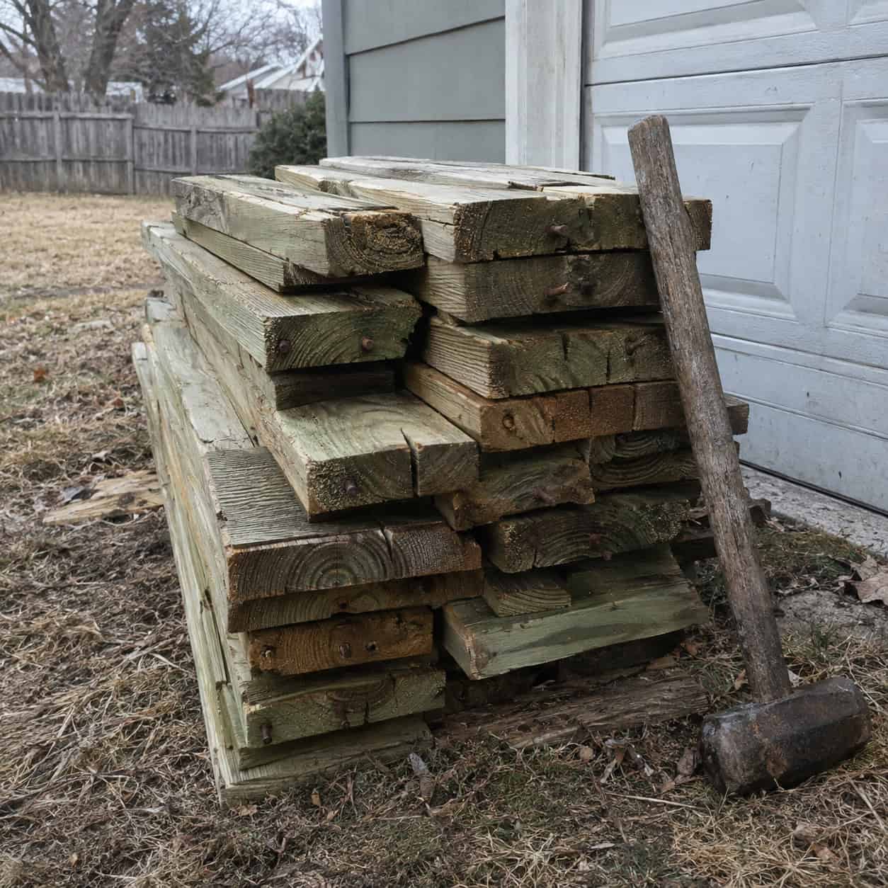 Pressure-Treated Deck Boards and Fence Scraps