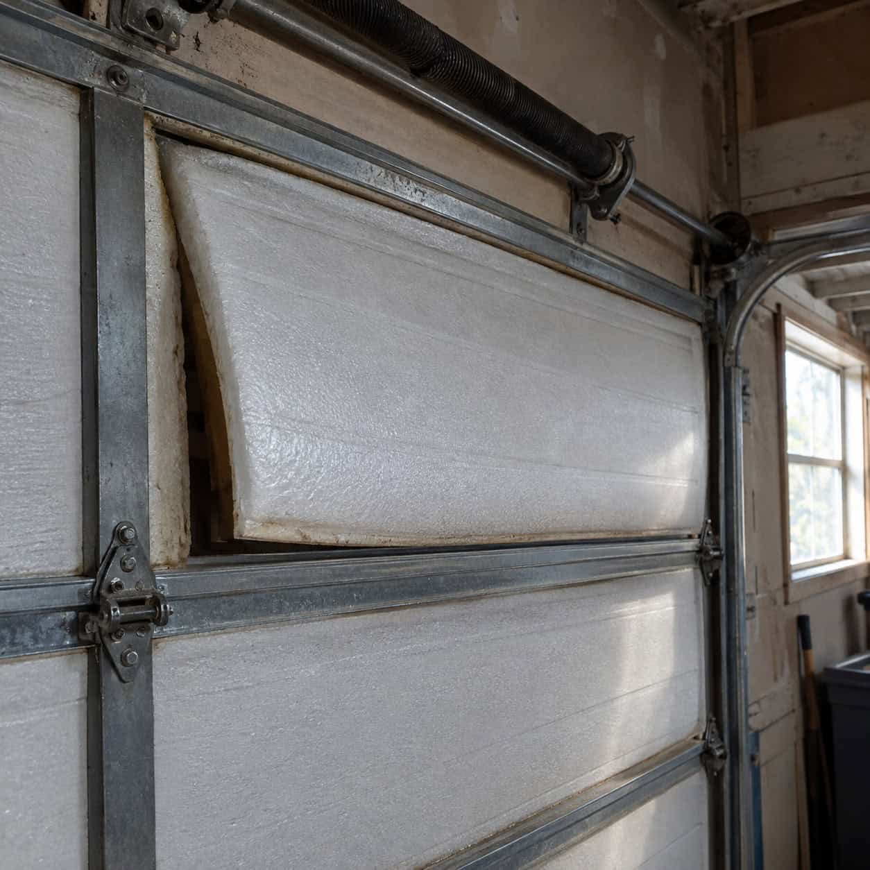 The stick-on garage door insulation kit