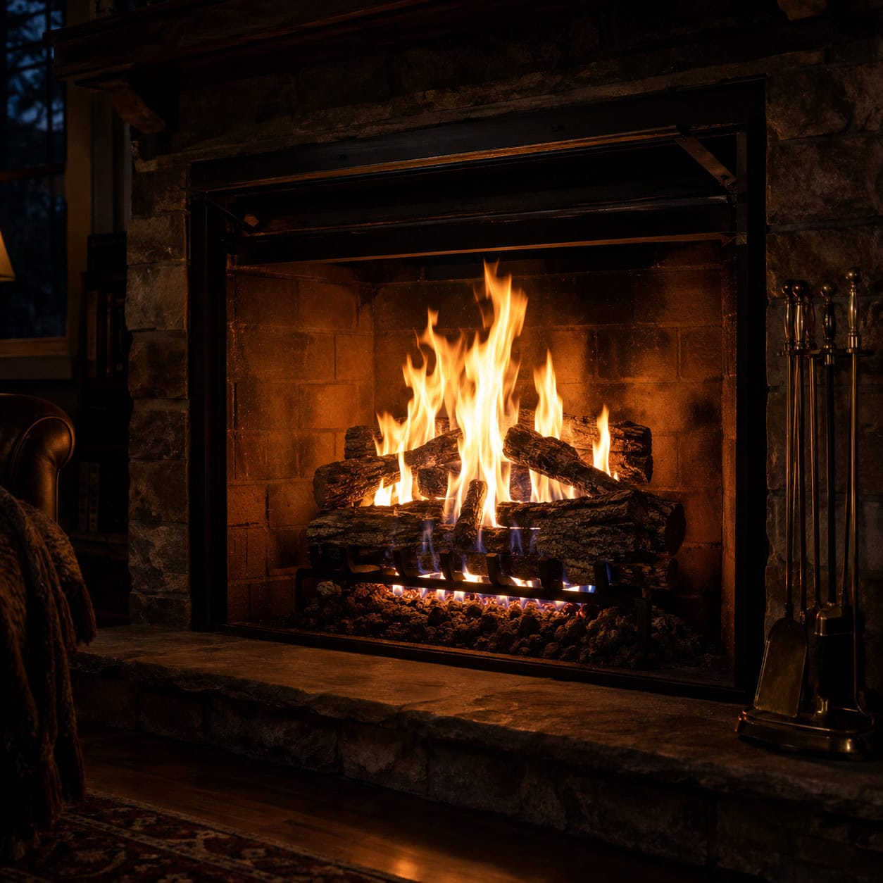 A Decorative Gas Log Set Bought as a Heat Source