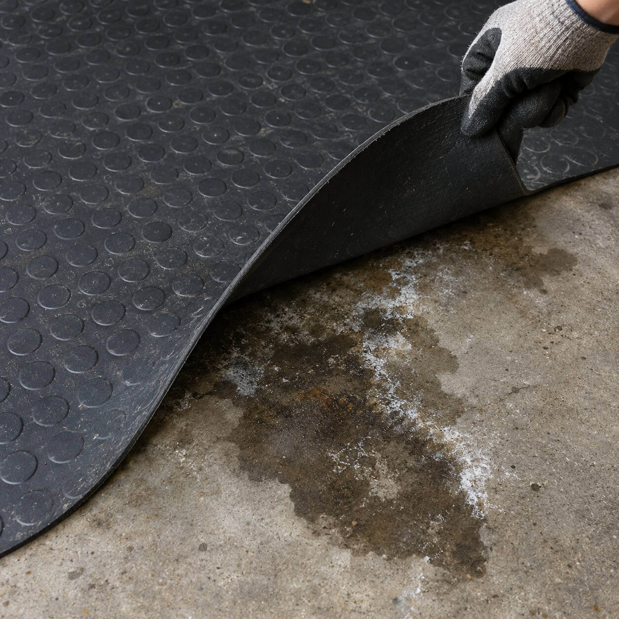 Wall-to-wall roll-out vinyl floor mats