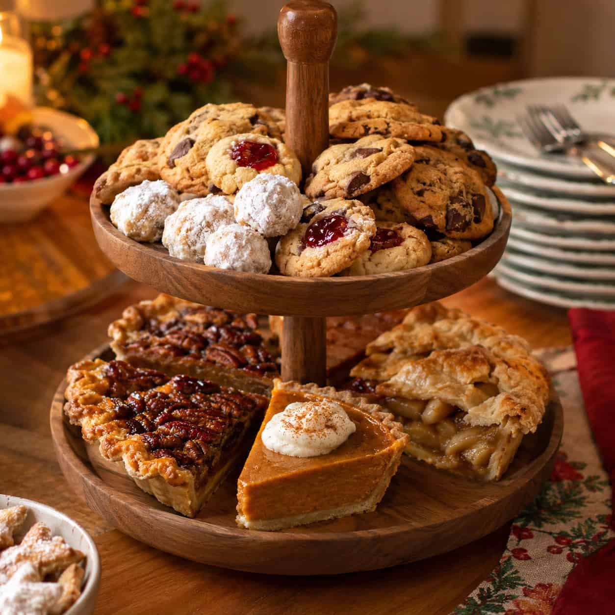 The Two-Tier Dessert Tray