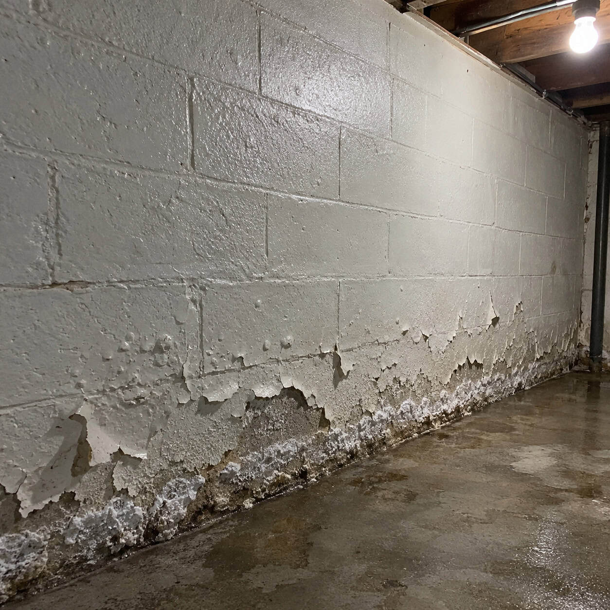 Waterproofing Paint on a Wet Basement Wall
