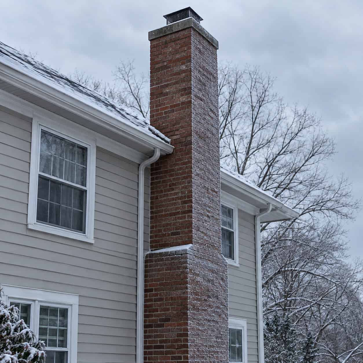 The Chimney Bumped Out on an Exterior Wall
