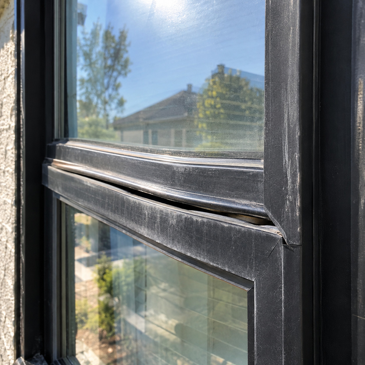 Black and dark-bronze vinyl frames