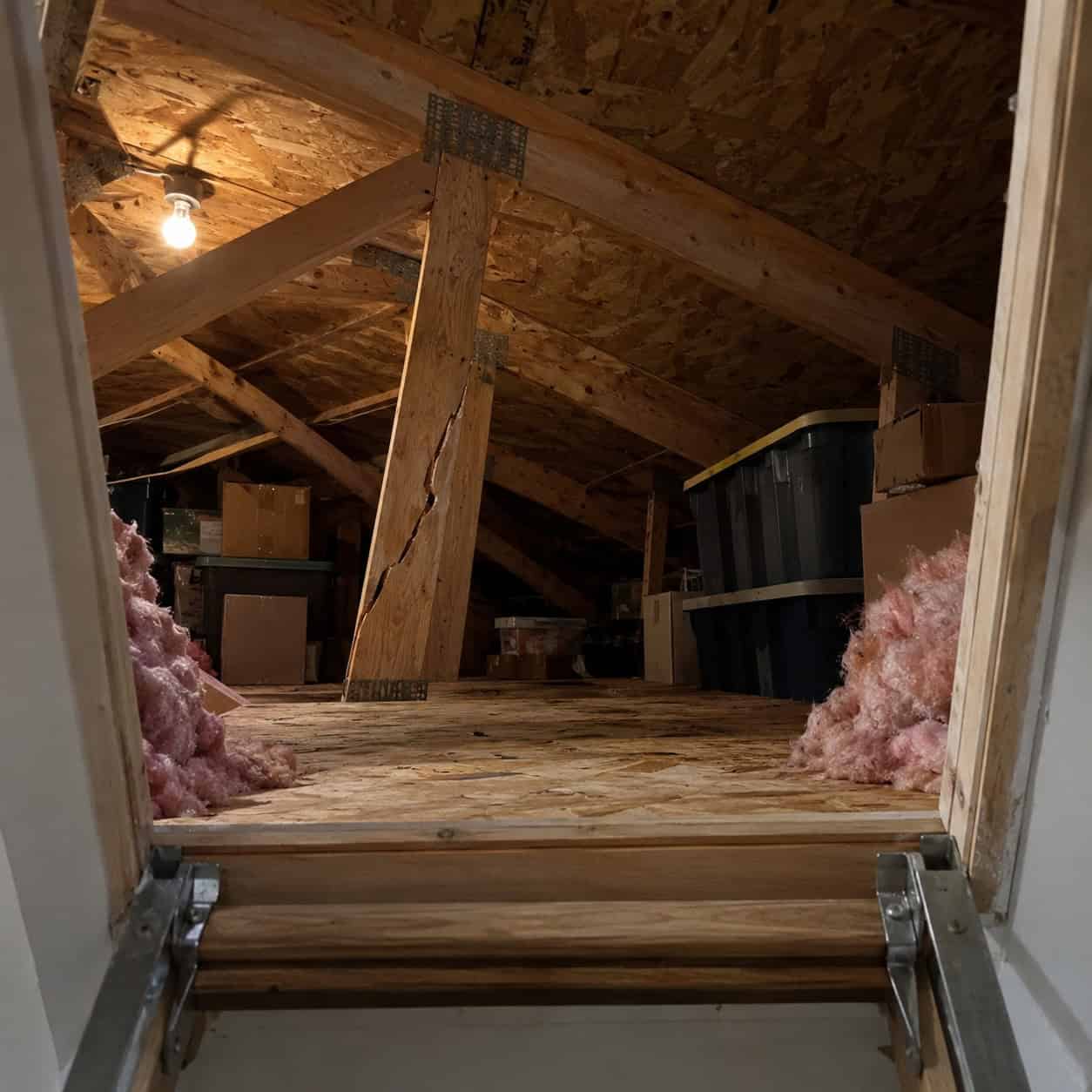 Decking over the truss attic for storage