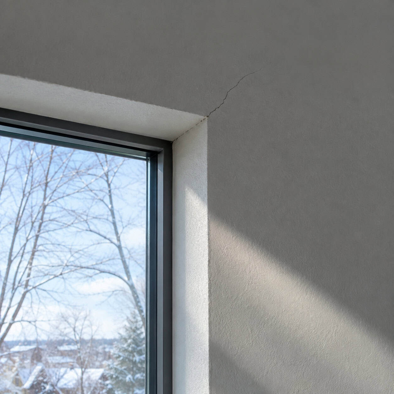 Trimless Drywall Returns at Windows
