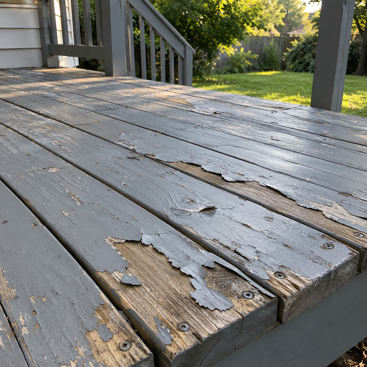 Deck Boards Painted Instead of Stained