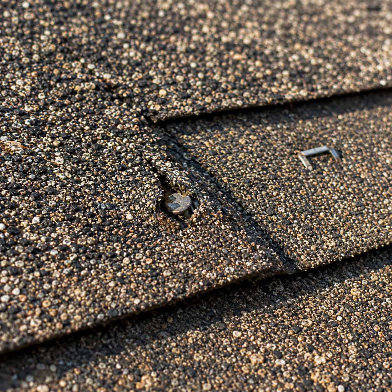 Staples and Overdriven Nails in the Shingles