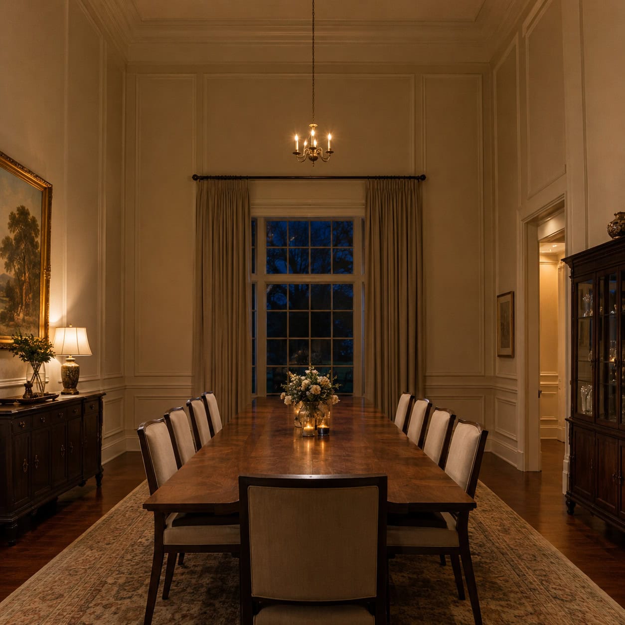A Dining Chandelier That's Too Small for the Table