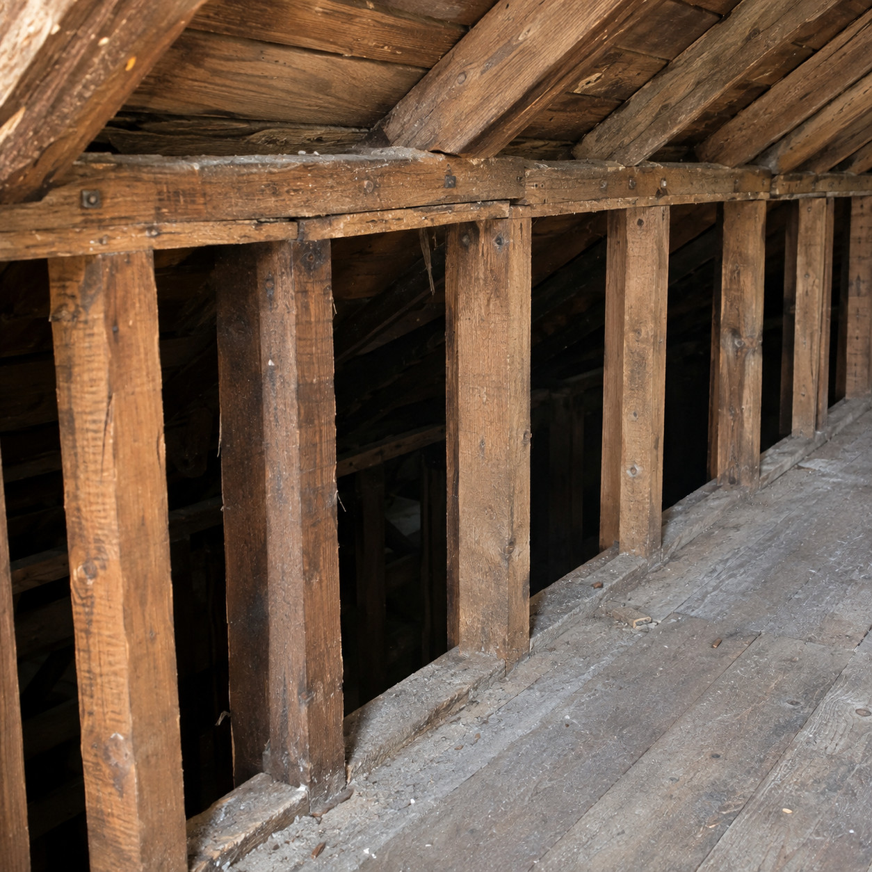 Balloon-Framed Walls Open From Basement to Attic