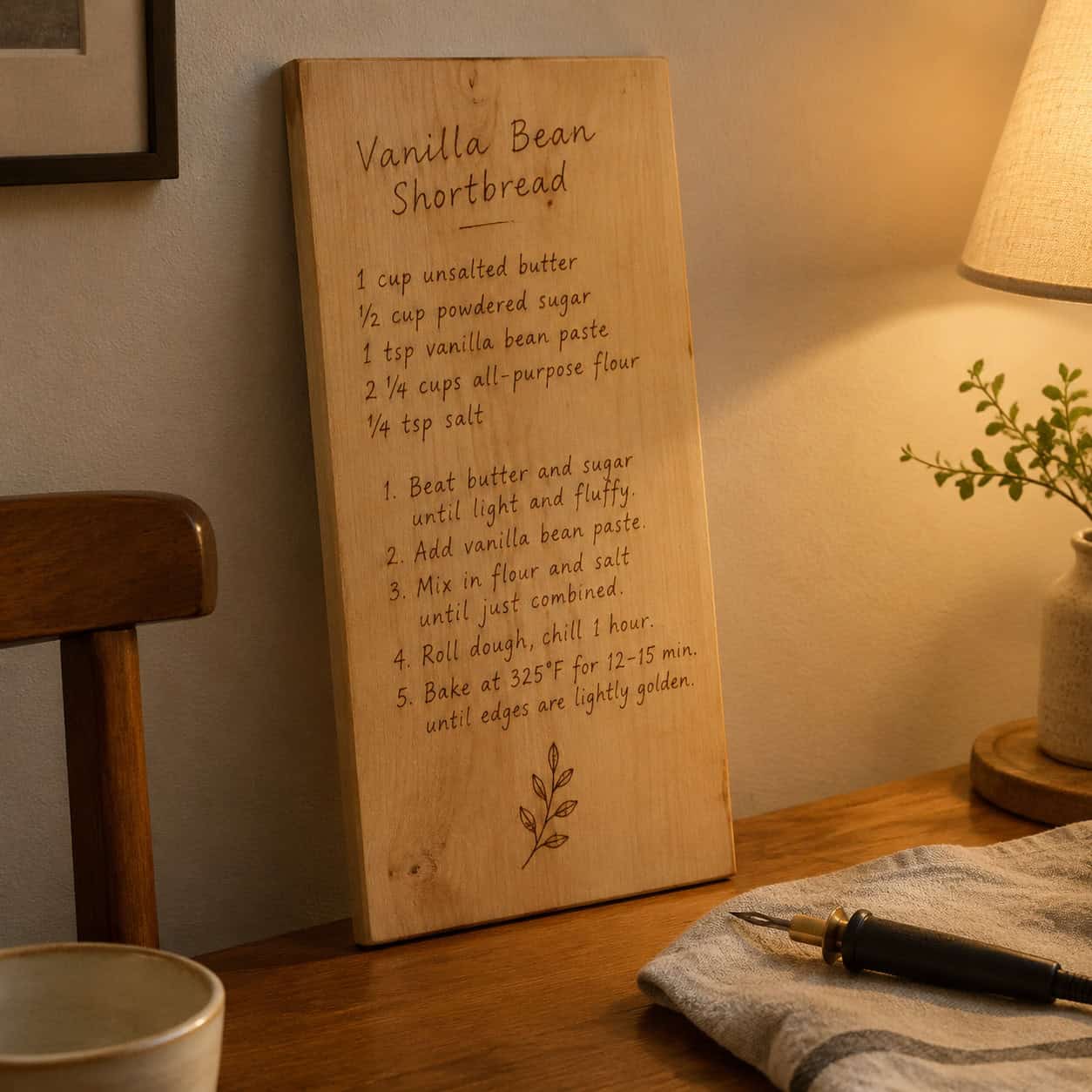 The Wood-Burned Menu Plank
