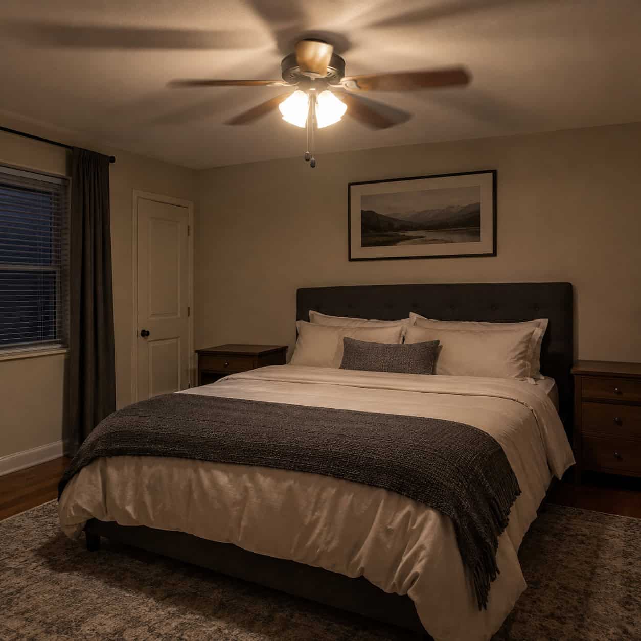 A Ceiling Fan Light Kit as the Room's Only Light