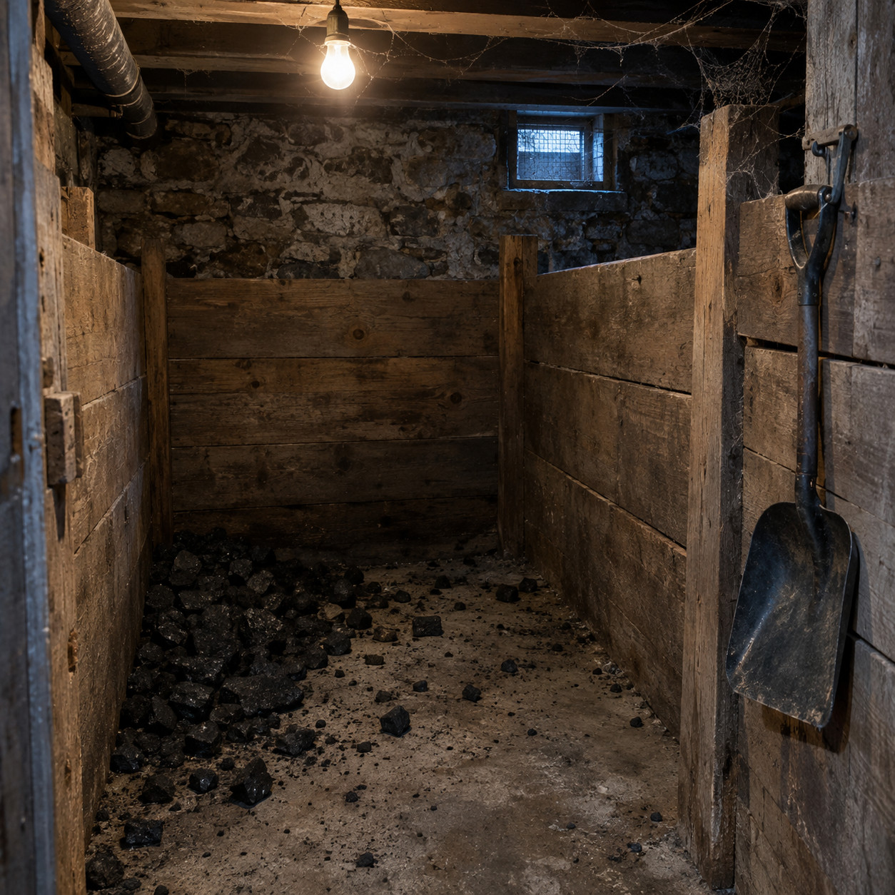 Shoveling Coal Into a Wood Stove
