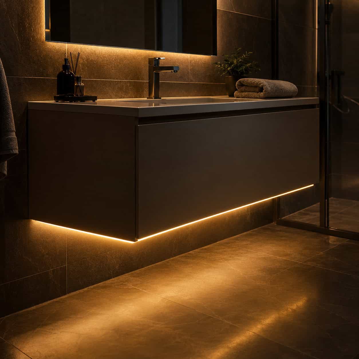 Toe-Kick and Floating-Vanity Glow Strips