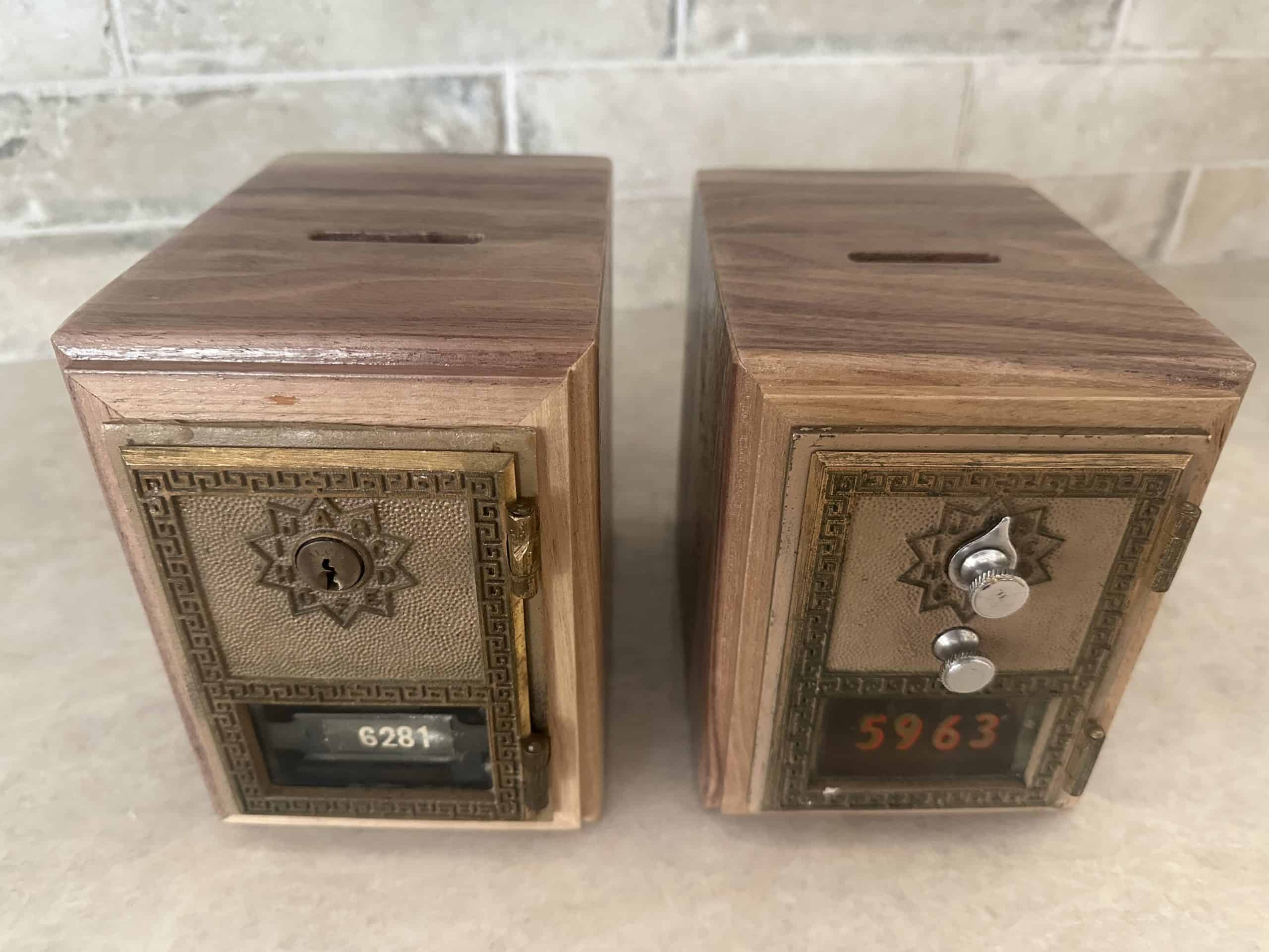 Piggy banks with antique post office doors. — reader project photo 3